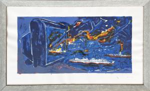 "Stand-by" - Litografia Mario Schifano (Homs 1934 - Roma 1998)